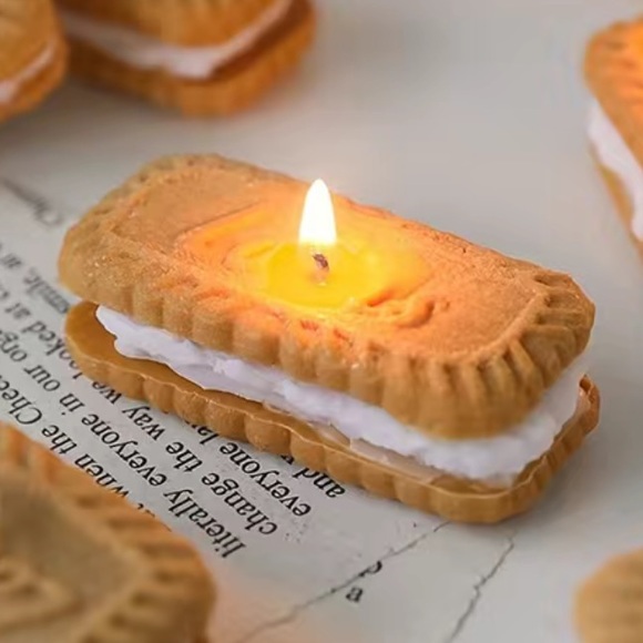 NEW cookie biscuit wax aromatherapy candle - Picture 2 of 6